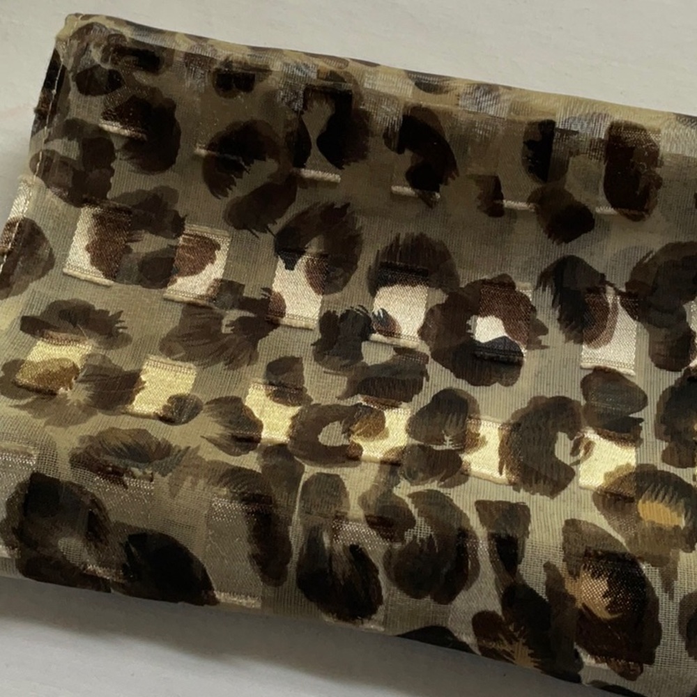 Vintage Leopard Print Scarf Narrow - Picture 7 of 8
